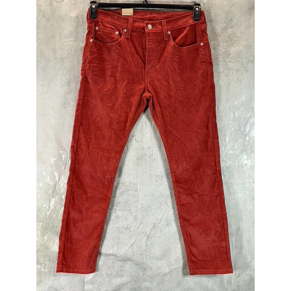 Levi's Men's Brick Red 512 Slim Tapered-Fit Corduroy Jeans SZ 32X30 - Picture 1 of 13